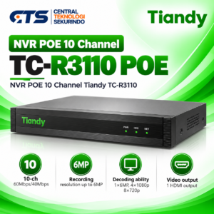 NVR POE 10 Channel Tiandy TC-R3110