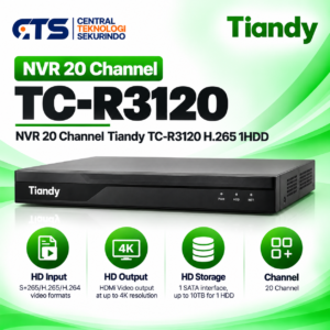 NVR 20 Channel Tiandy TC-R3120 H.265 1HDD