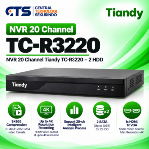 NVR 20 Channel Tiandy TC-R3220 – 2 HDD