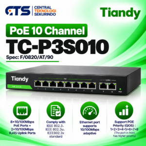 Switch Tiandy TC-P3S010 Network PoE Switch F 10 Channel
