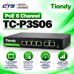 Switch Tiandy TC-P3S06 Network PoE Switch 6 Channel