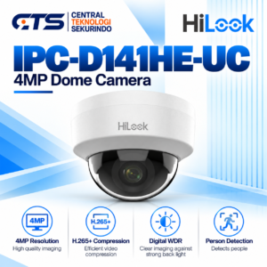 IP Kamer CCTV Hilook 4MP Fixed Dome Network Camera IPC-D141HE-UC