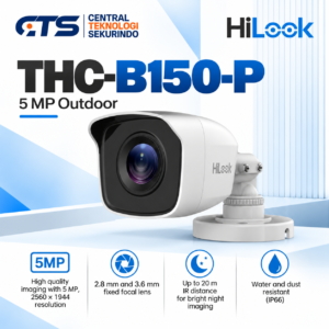 Kamera CCTV Hilook Fixed Mini Bullet Camera THC-B150-P 5MP