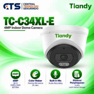 Kamera CCTV Tiandy TC-C34XL-E 2.8mm – 4MP Fixed Colormaker Eco Series Turret Camera