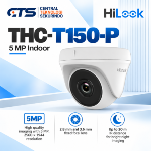 Kamera CCTV Hilook Indoor Fixed Turret Camera THC-T150-P 5MP