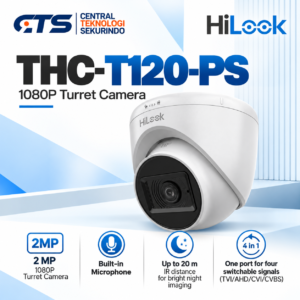 Kamera CCTV Hilook Indoor Audio Fixed Turret Camera THC-T120-PS 2MP
