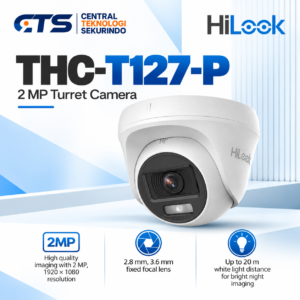 Kamera CCTV Hilook  White Light Indoor Fixed Turret Camera THC-T127-P 2MP