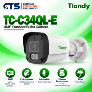 Kamera CCTV Tiandy TC-C34QL-E 4mm – 4MP Fixed Colormaker Eco Series Bullet Camera