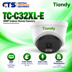 Kamera CCTV Tiandy TC-C32XL-E 2.8mm – 2MP Fixed Colormaker Eco Series Turret Camera