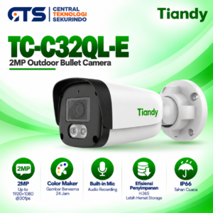 Kamera CCTV Tiandy TC-C32QL-E 2.8mm – 2MP Fixed Colormaker Eco Series Bullet Camera